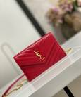 Клатч Saint Laurent Monogram Envelope Chain Wallet Red